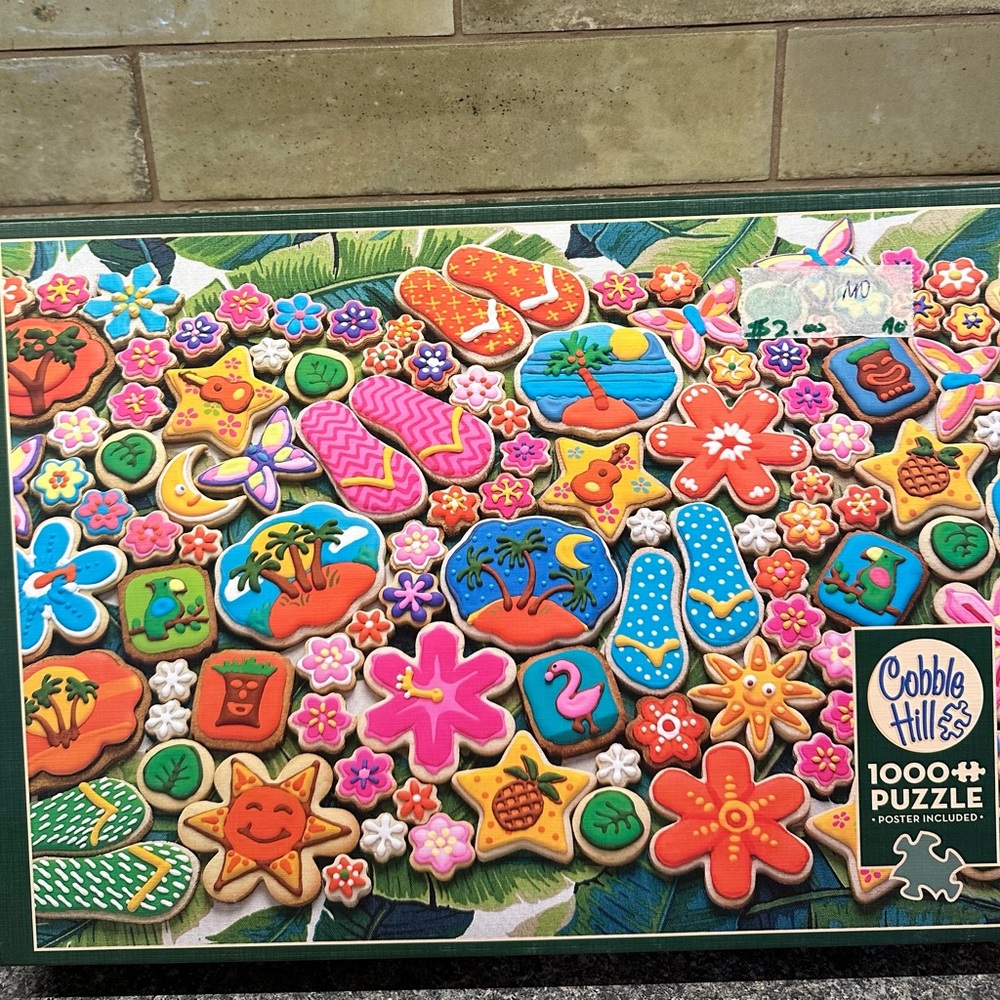 Cobble Hill 1000 Piece Puzzle with Colorful Cookie Design Complete